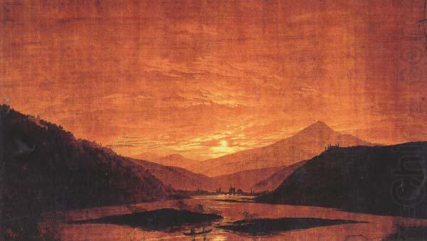 Mountainous River Landscape (mk45), Caspar David Friedrich